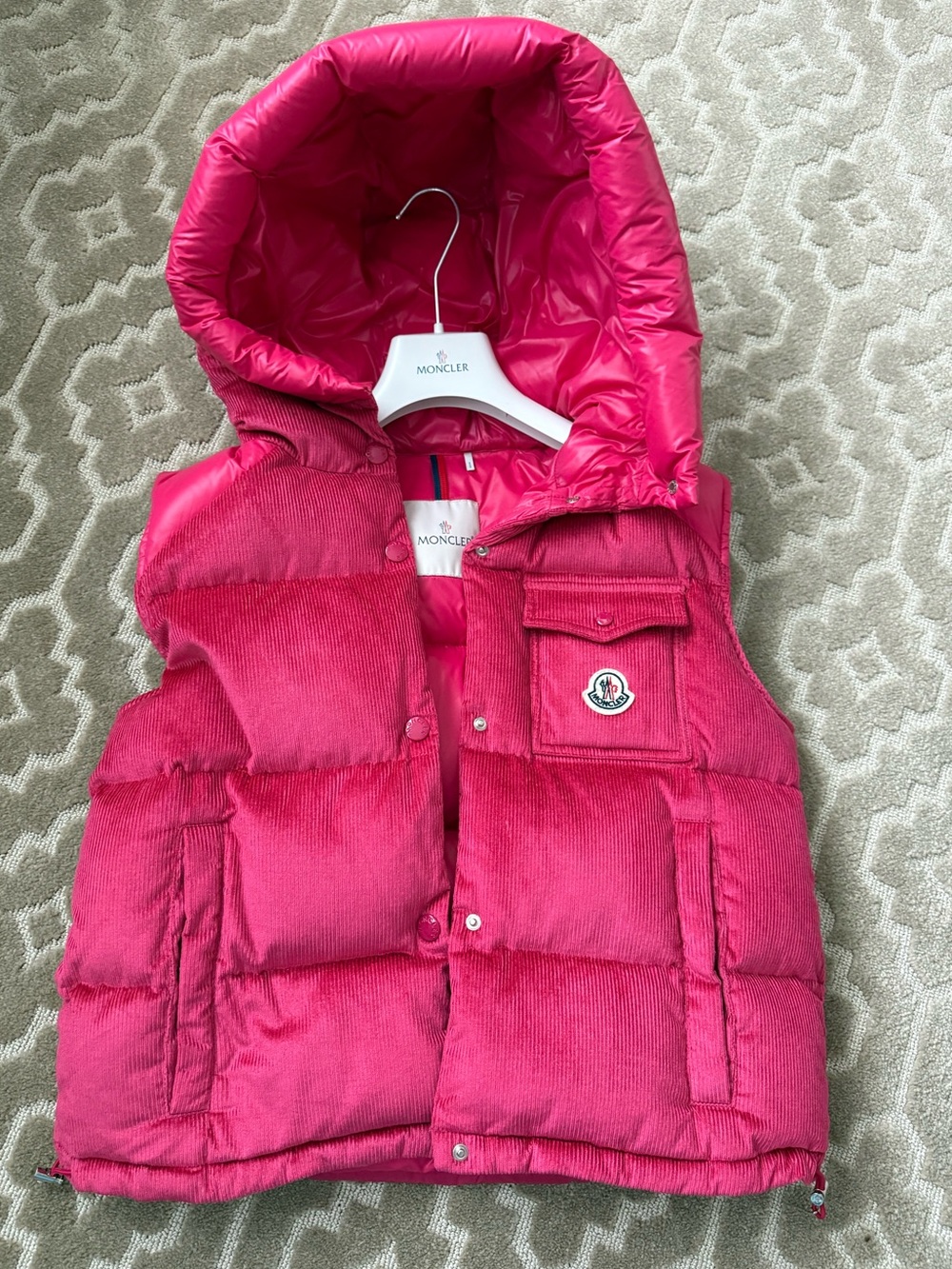 Eau shell-trimmed quilted down cotton-blend corduroy vest
